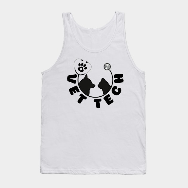 Vet Tech Tshirt, Veterinarian Shirt, Dog And Cat Shirt Tank Top by Salasala